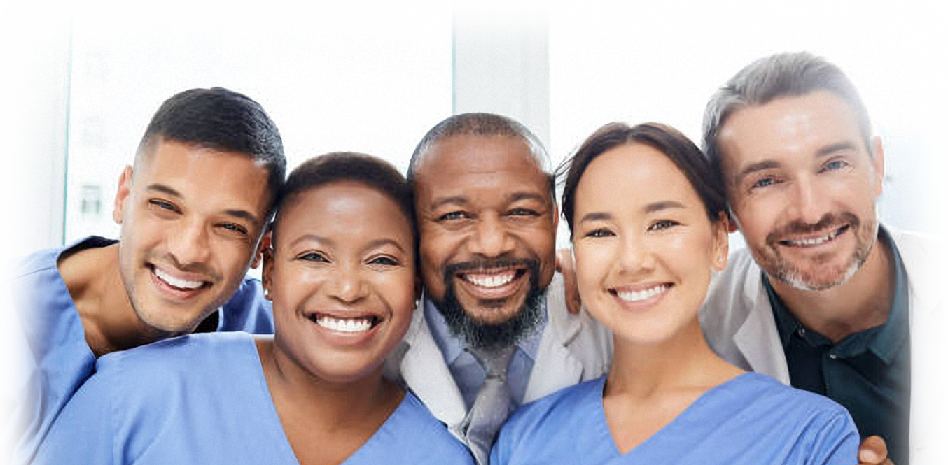 Peer Review Denial settlement Medical doctors smiling in success after their peer review claims are approved.