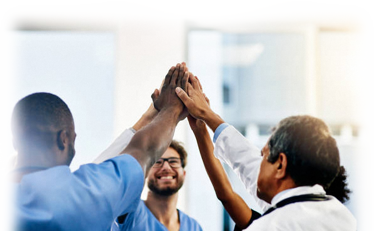 IME Denials settlement Doctors smiling in success after IME claims are approved.